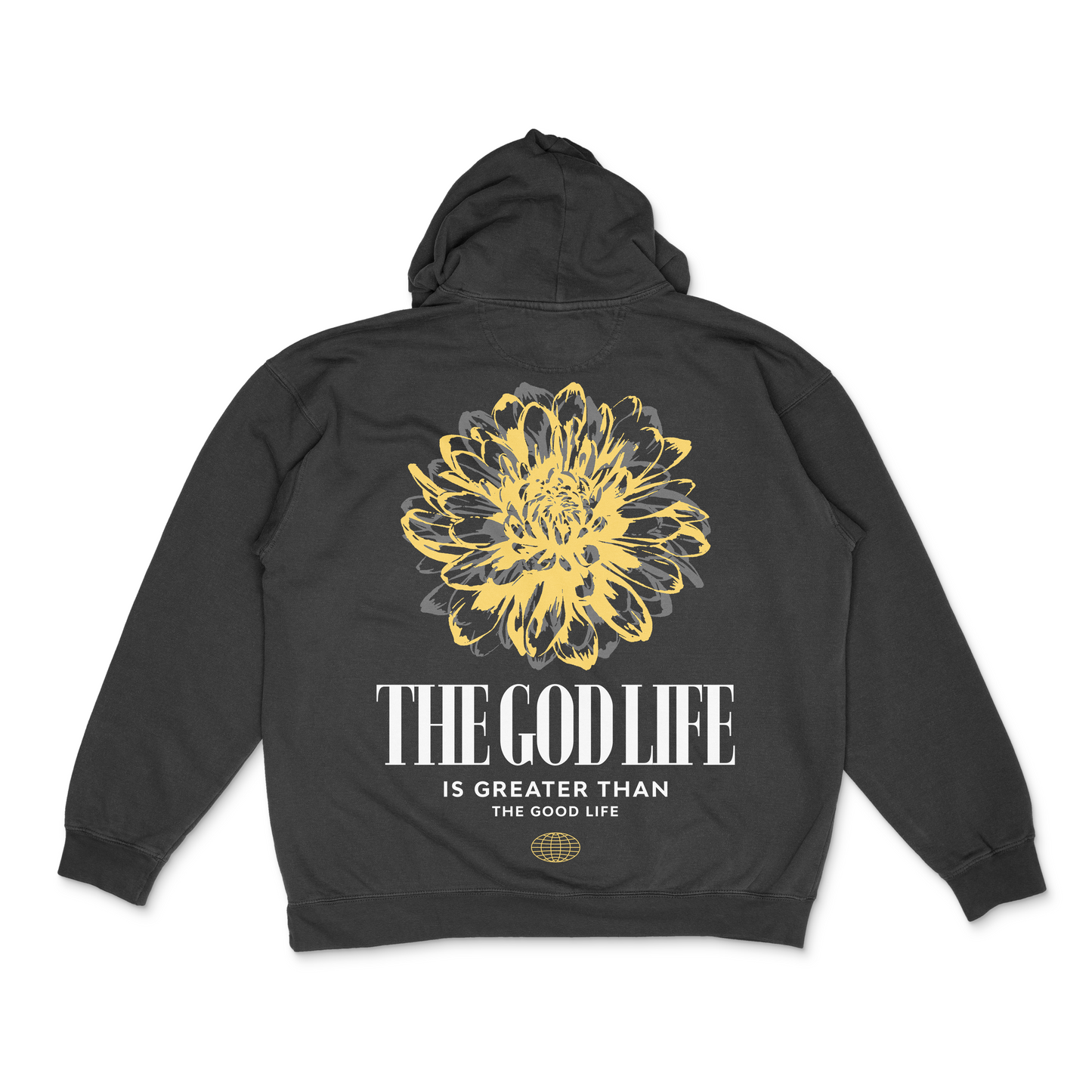 Black 'TGL' Long Sleeve Hoodie
