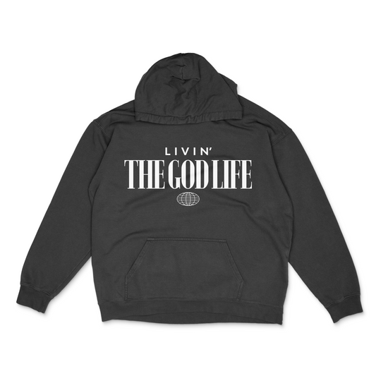 Black 'TGL' Long Sleeve Hoodie